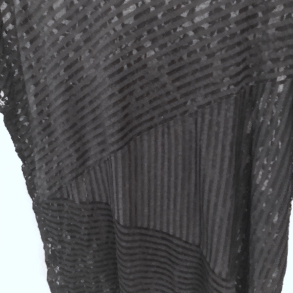 Free People Black Lace Hi-Lo Long Top Sz S EUC - Picture 5 of 6